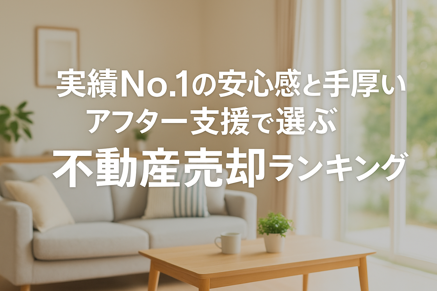 実績No.1の安心感と手厚いアフター支援で選ぶ不動産売却ランキング