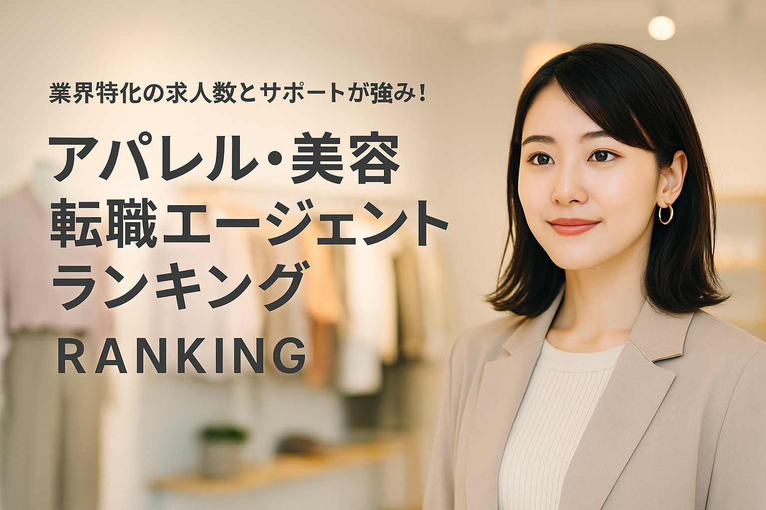 業界特化の求人数とサポートが強み！アパレル・美容転職エージェントランキング